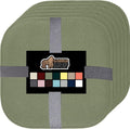 Slip Resistant Chair Cushions 16x16 Sage Set of 6 - Thick Memory Foam