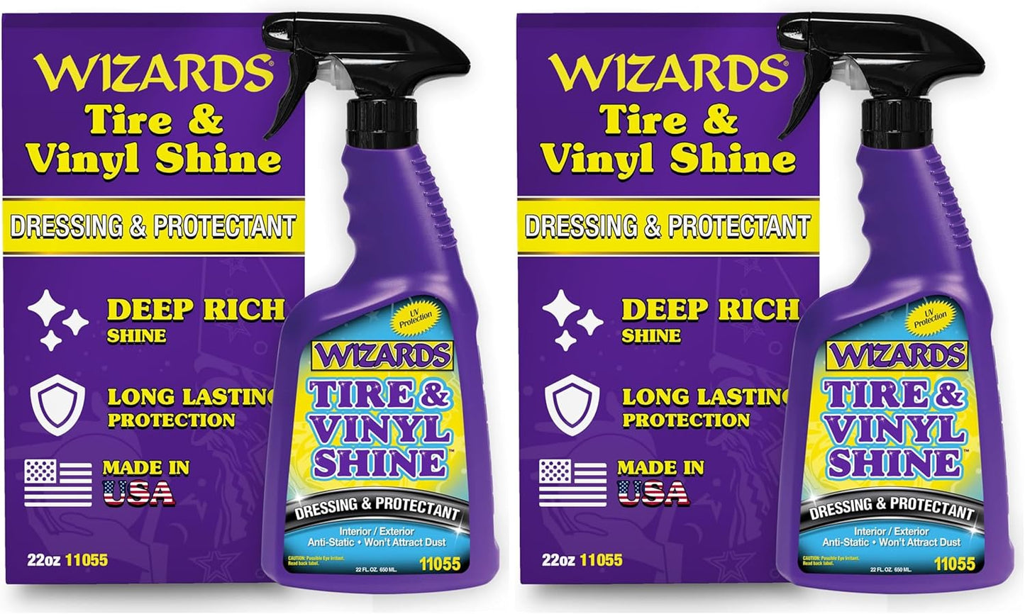 Wizards Tire and Wheel Vinyl Shine - Ultimate Protectant Spray