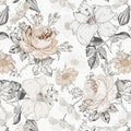 Floral Peel and Stick Wallpaper 15.5in x 394in - Removable Vinyl Roll