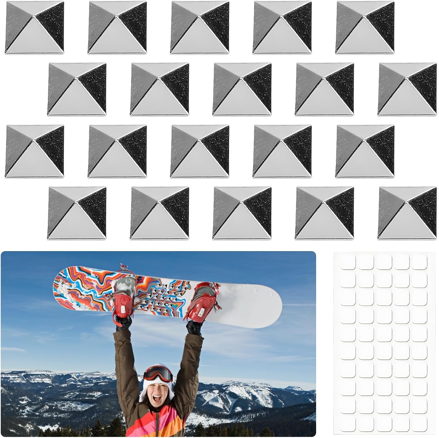 FUYITE Pyramid Studs Stomp Pads - Ultimate Grip!