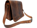 Leather Messenger Bag 13 in Vintage Full-Grain Satchel - Practical