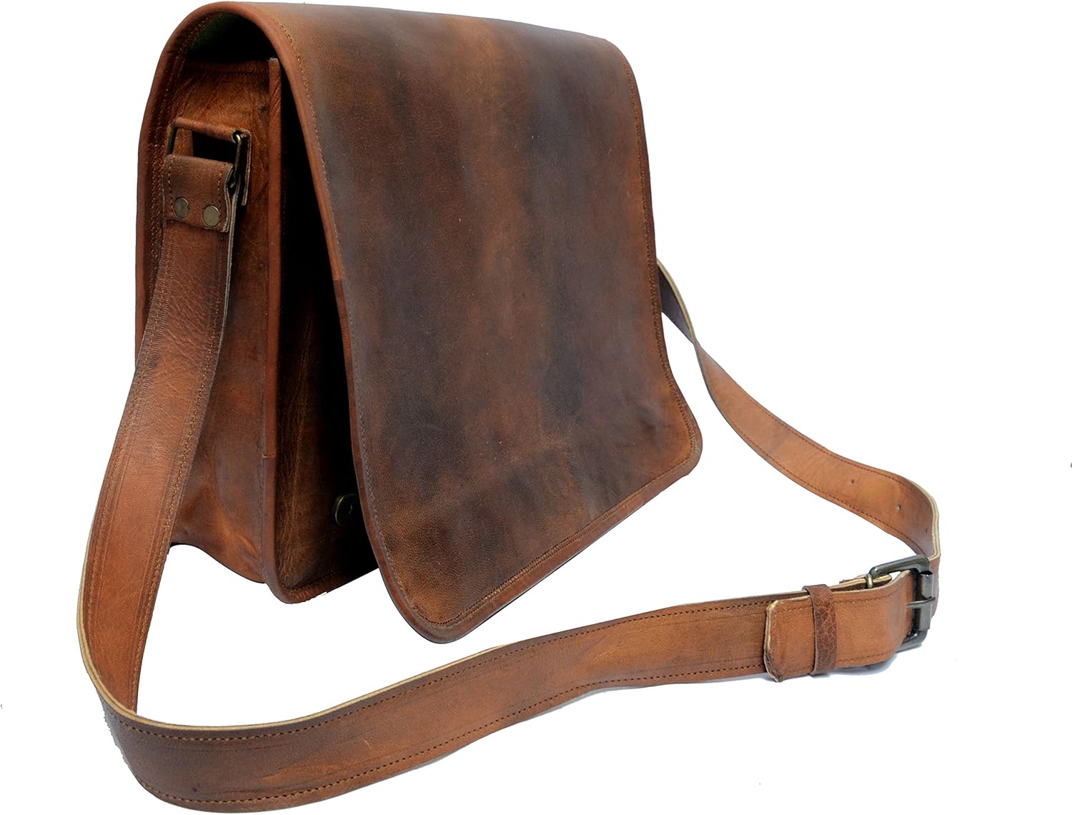 Indian Hando Art 13 inch Leather Messenger Bag for All Occasions