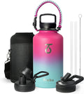 Trebo Insulated Water Bottle 64 oz Half Gallon - Keeps Water Cold Long