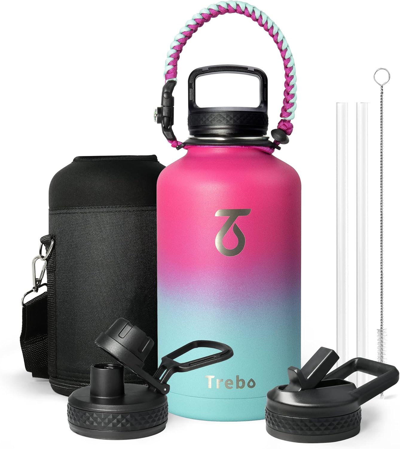 Trebo Insulated Water Bottle 64 oz for Gym Sports Hiking Travel