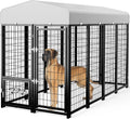 SINO LUBAN Outdoor Dog Kennel with Removable Door & Bowls