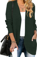 MEROKEETY Women's Chic Open Front Cardigan for Autumn Wear