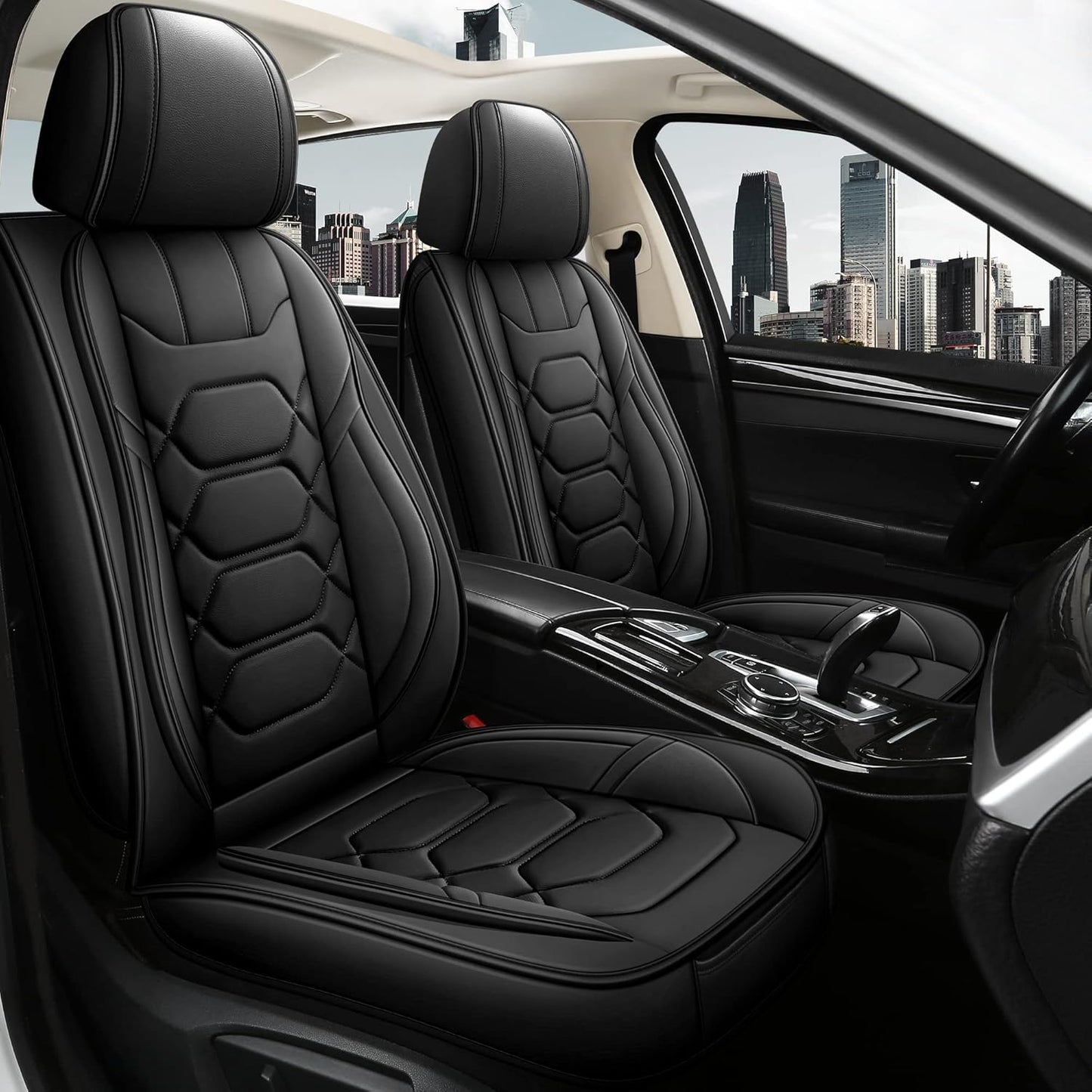 Premium Waterproof Faux Leather Car Seat Covers for Comfort