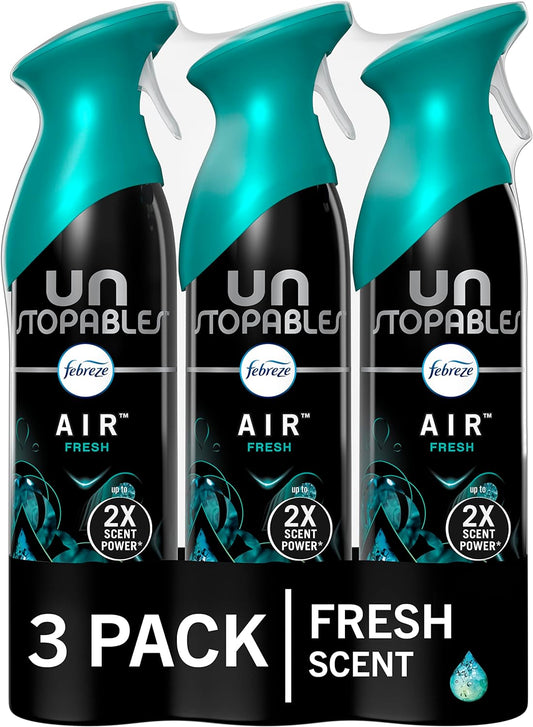 Febreze Unstopables Fresh Scent Spray Trio