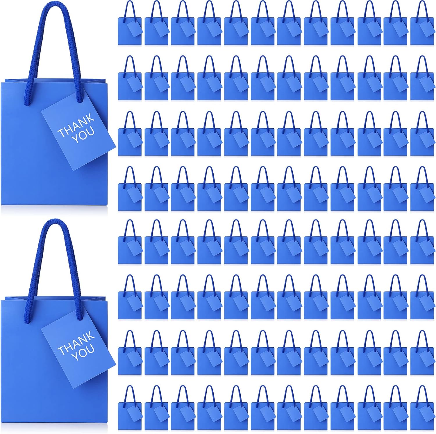 Mini Gift Bags Bulk Set of 100 for Parties and Events