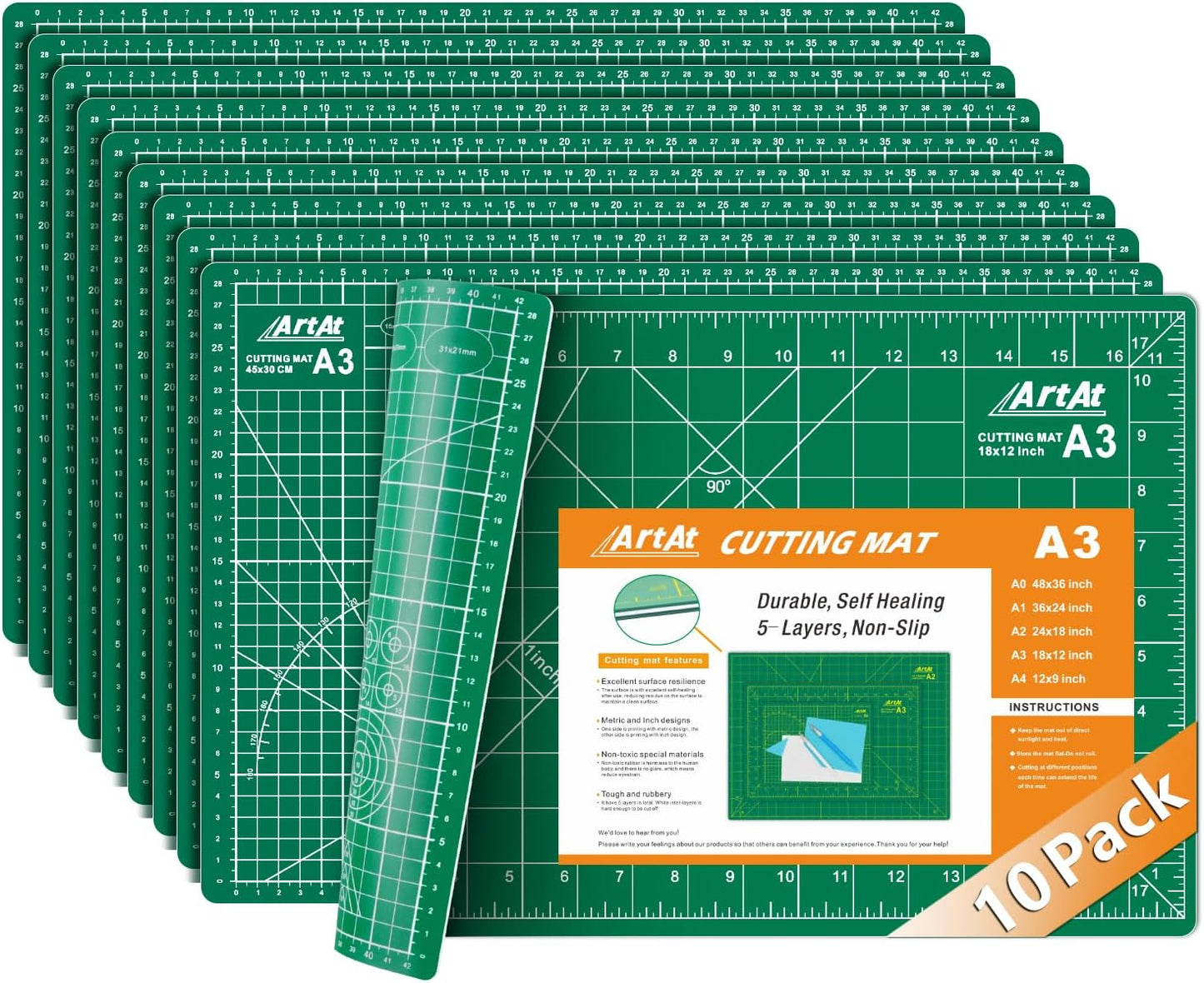 ArtAt Self Healing Cutting Mat Pack: Durable Crafting Essential