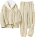 Fluffy Pajama Set for Women - Soft Fleece 2-Piece Sleepwear
