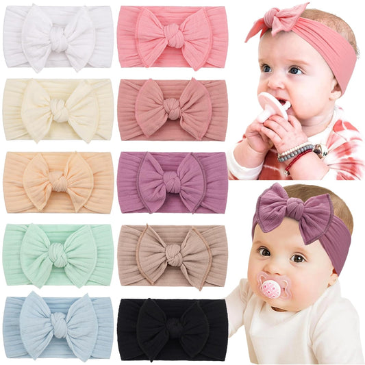 CLLOT Super Stretchy Baby Headbands - 10 Colors