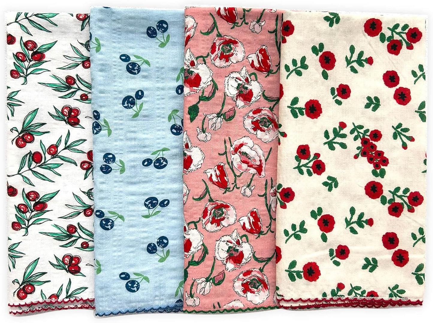 21x21 Cotton Bandana for Women, Soft Textured Neck Scarf