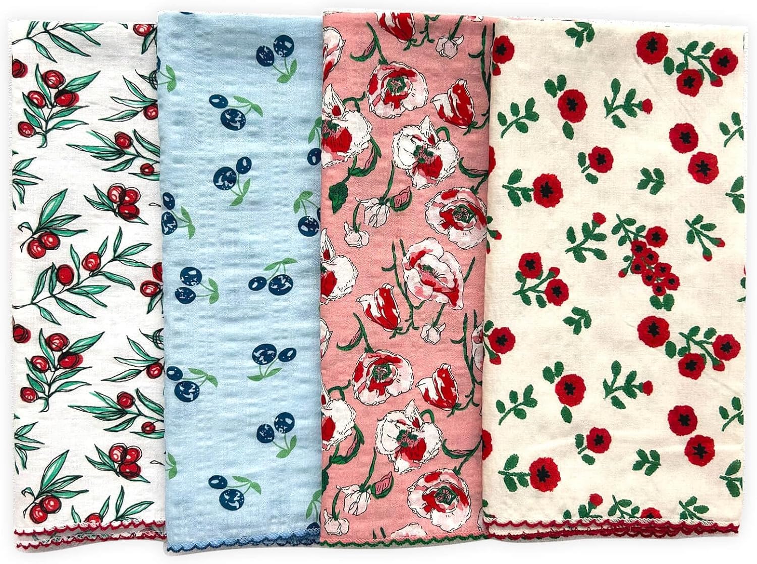 21x21 Cotton Bandana for Women, Soft Textured Neck Scarf