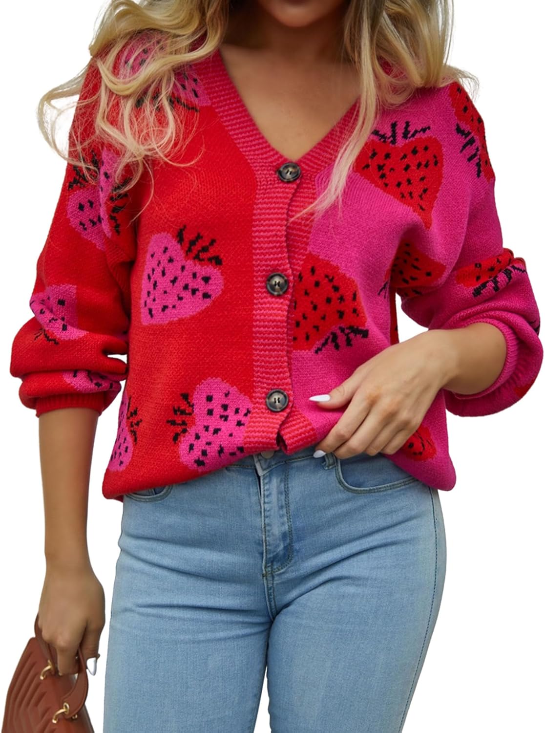 ECOWISH Women Floral Cropped Cardigan for Stylish Y2K Look