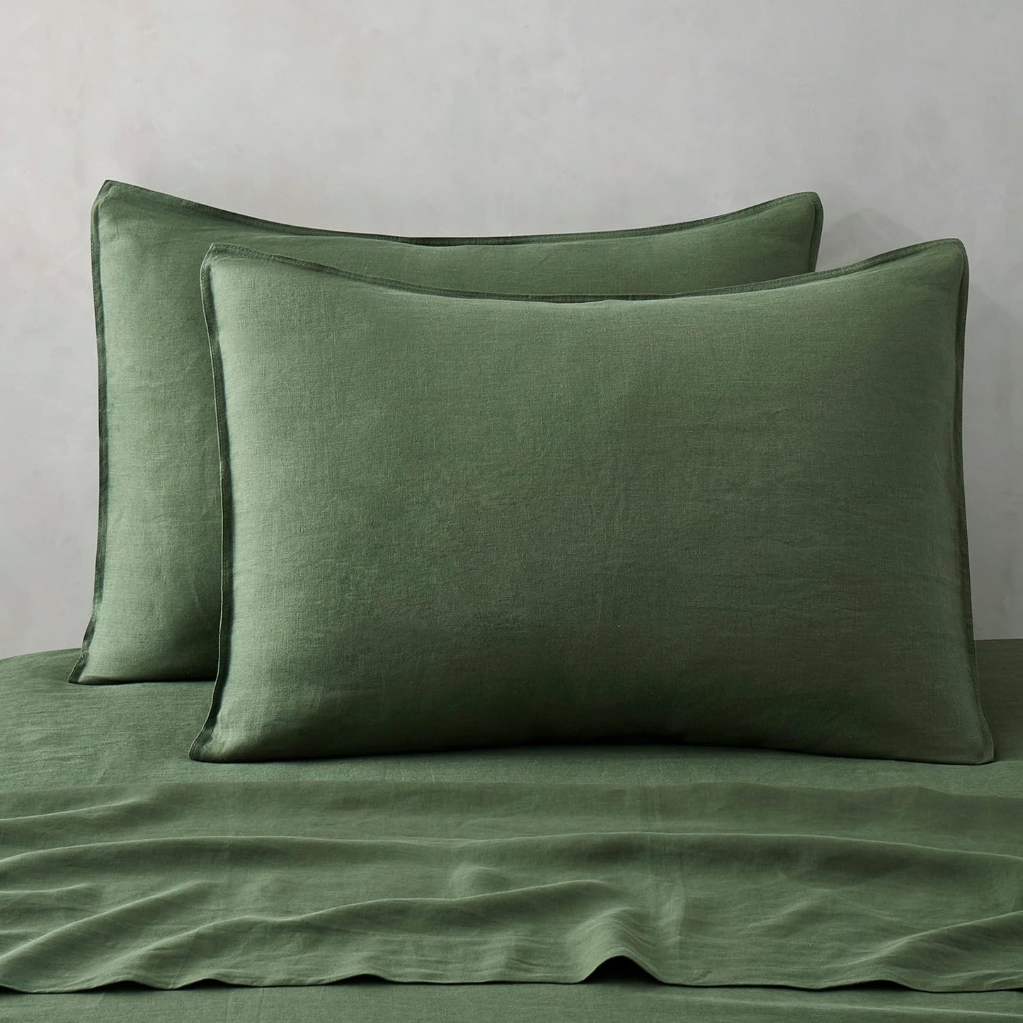 ATLINIA Linen Pillow Cases King Sham Set for Ultimate Comfort