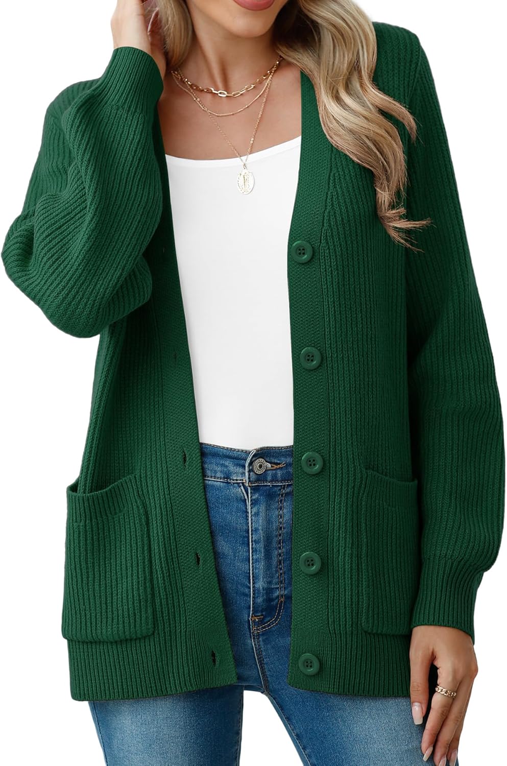 Chunky Knit Cardigan Sweater for Women - Cozy Fall Essential