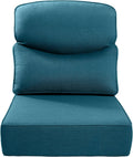 Luxury 22x24/22x25 6-Inch Peacock Blue Outdoor Cushions - Deep Seat