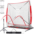 Baseball Softball Batting Tee and 7x7ft Practice Net - Portable