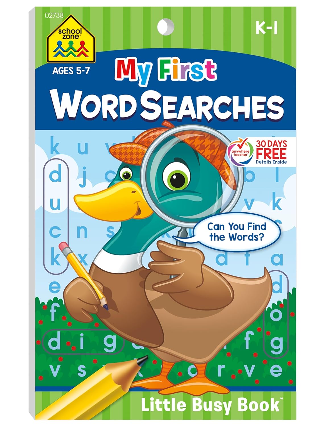 Word Search Workbook - Ages 5-7, Kindergarten-1st Grade