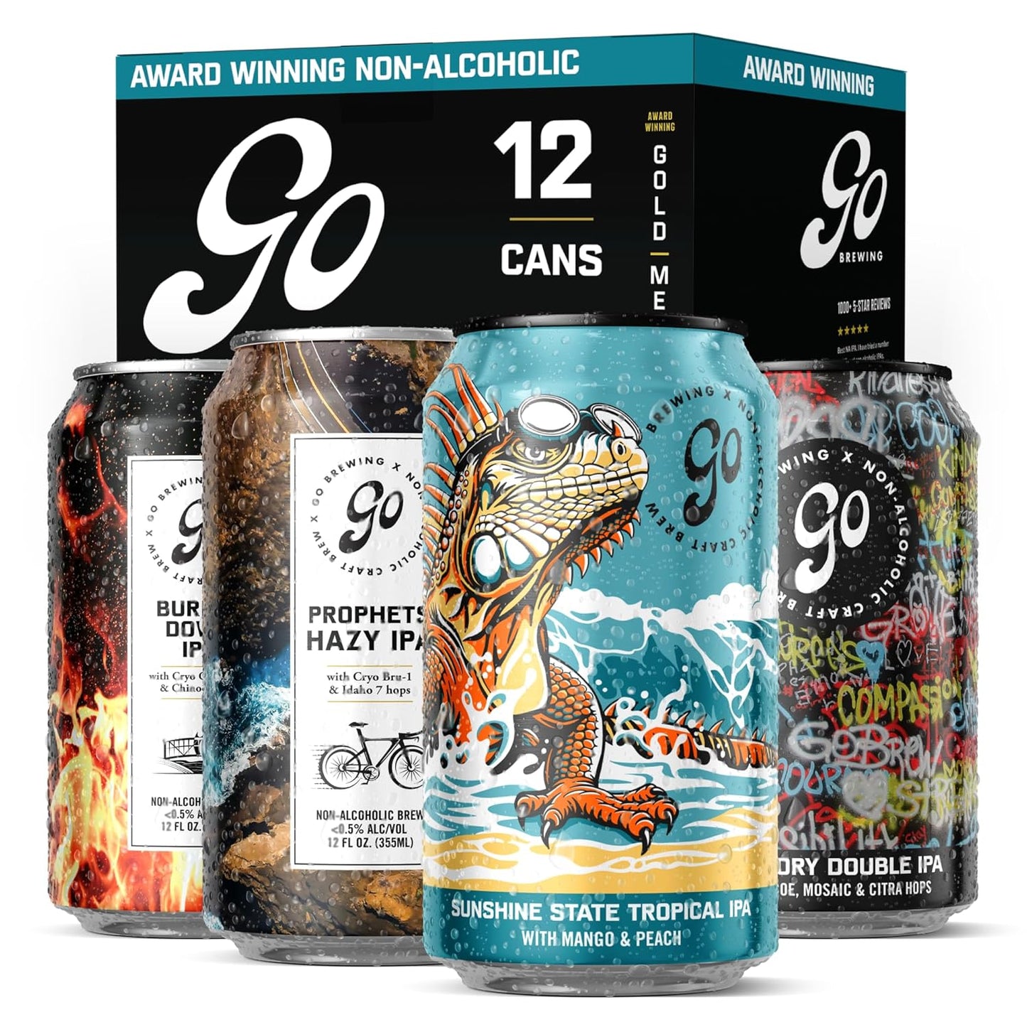 Go Brewing Non-Alcoholic IPA 24 Mixed Pack for Craft Beer Lovers