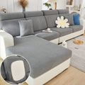 Texture Gray Magic Sofa Covers 360 Stretch Sectional Chaise - Washable