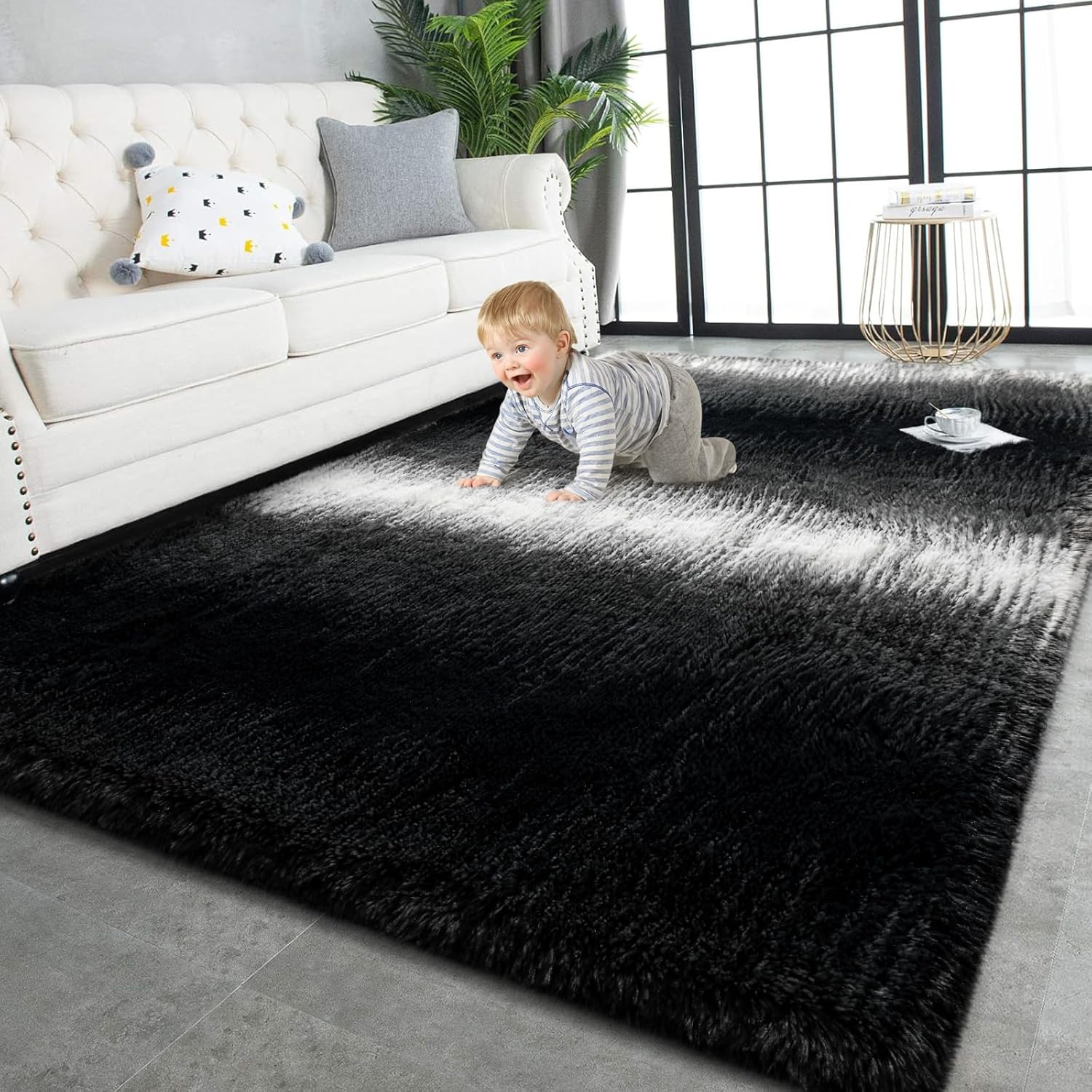 Super Soft Shaggy Rugs for Living Room and Bedroom Decor