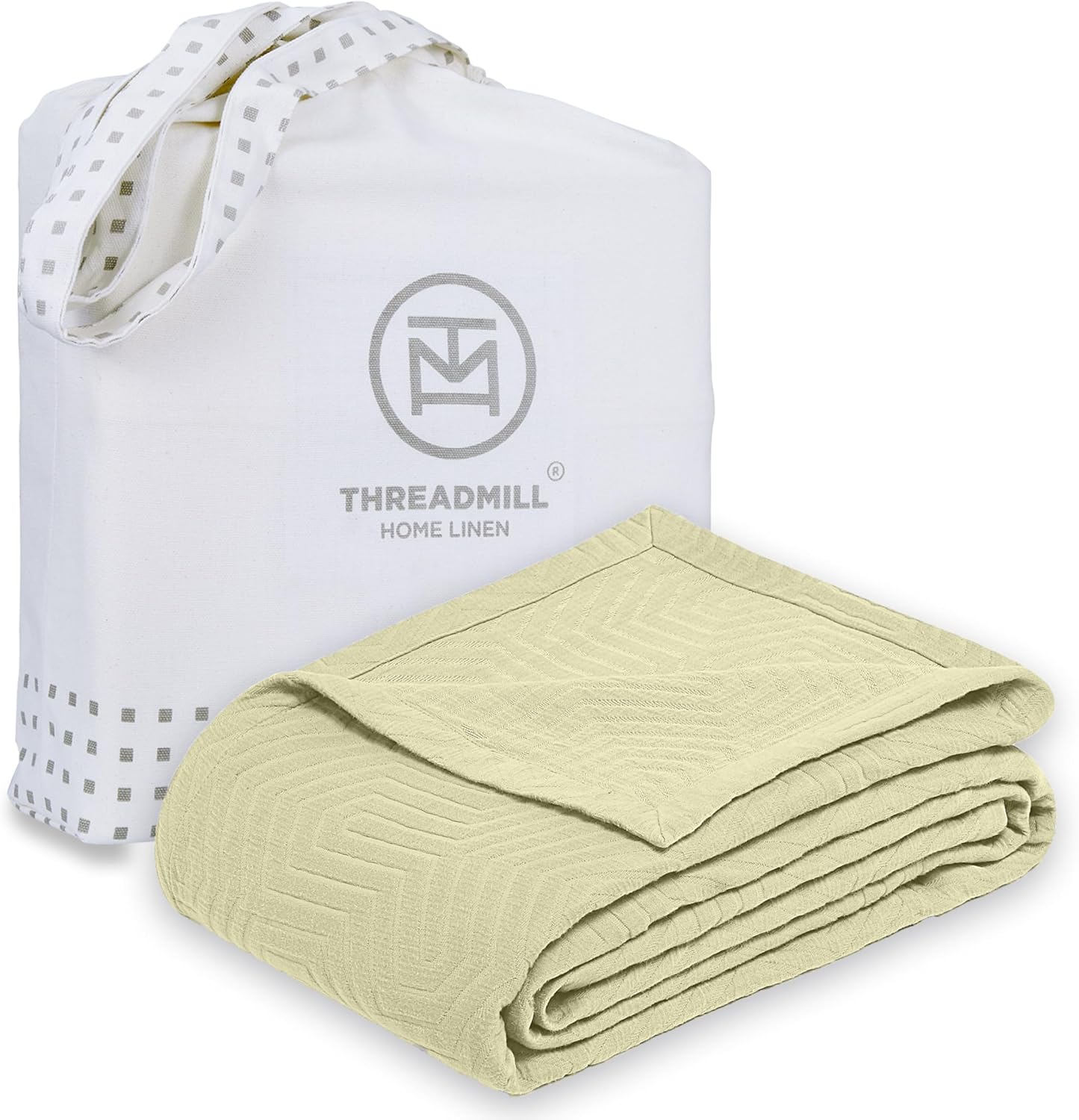 Threadmill Luxury Cotton Twin Blanket - Soft & Cozy Coverlet