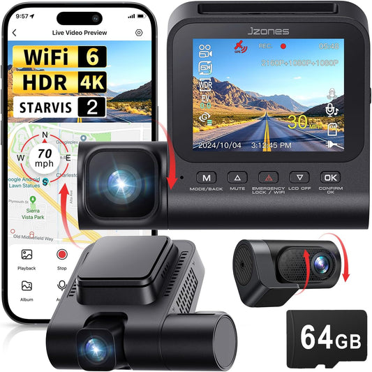 Ultimate 4K Dash Cam + Night Vision + Triple Camera + GPS
