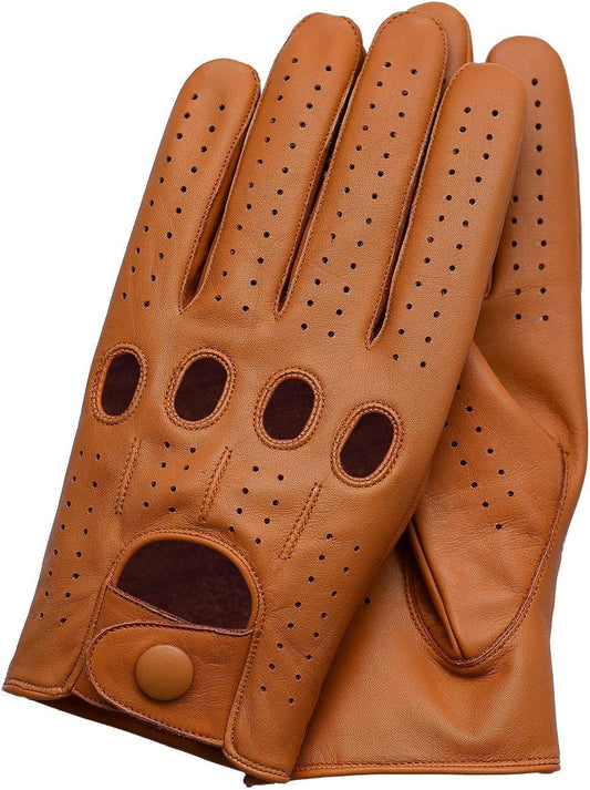 Riparo Motorsports X-Large Tan Leather Driving Gloves