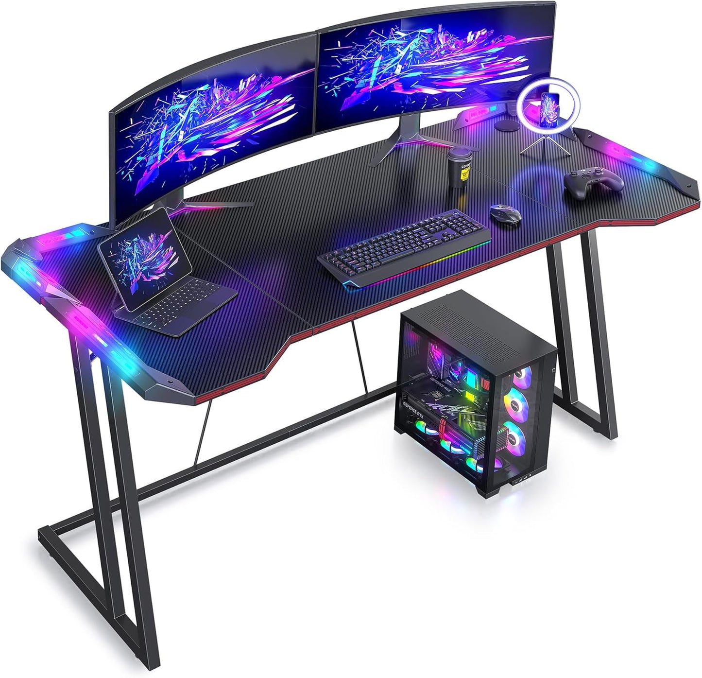 BANTI 55 LED Gaming Desk - Illuminate Your Space