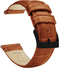 20mm Tropical-Style Leather Watch Band for Men - Quick Release