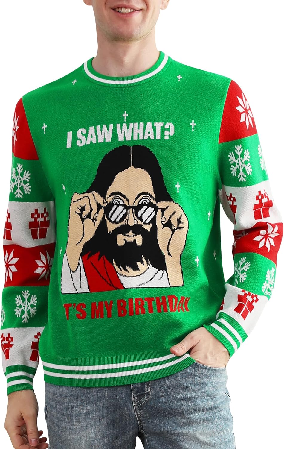 Runhit Ugly Christmas Sweater for Men and Women - Funny Pullover