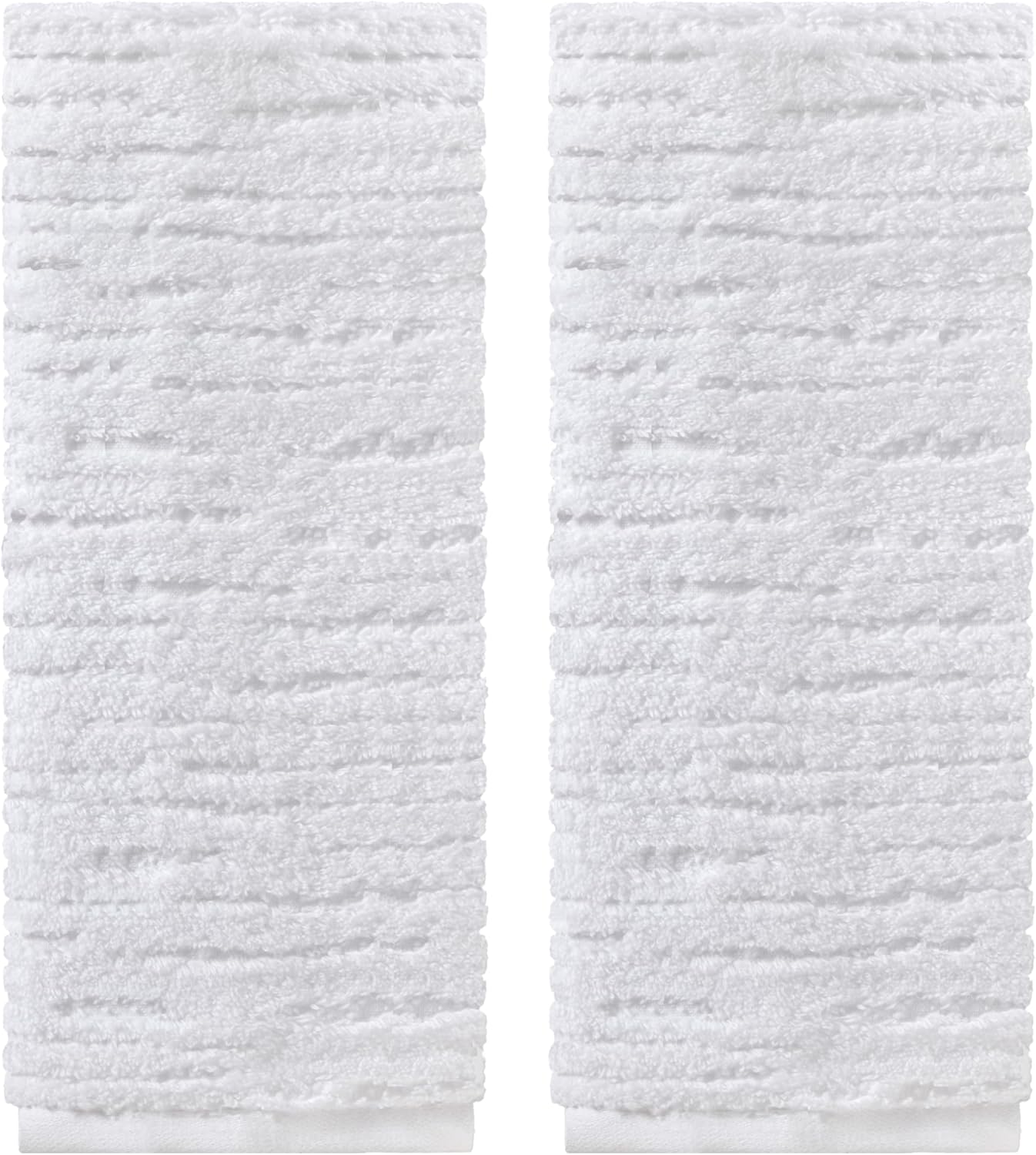 Luxury 2-Piece Hand Towel Set in White for Ultimate Comfort