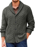Runcati Mens Shawl Collar Cardigan Sweater for Fall and Winter
