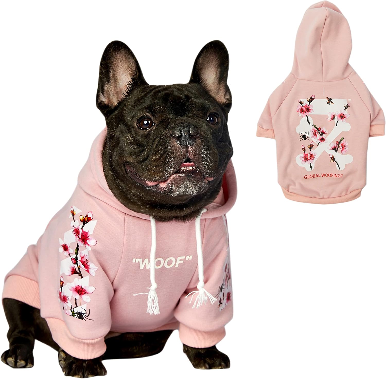 Stylish Woof Dog Hoodie for Small Medium Large Breeds