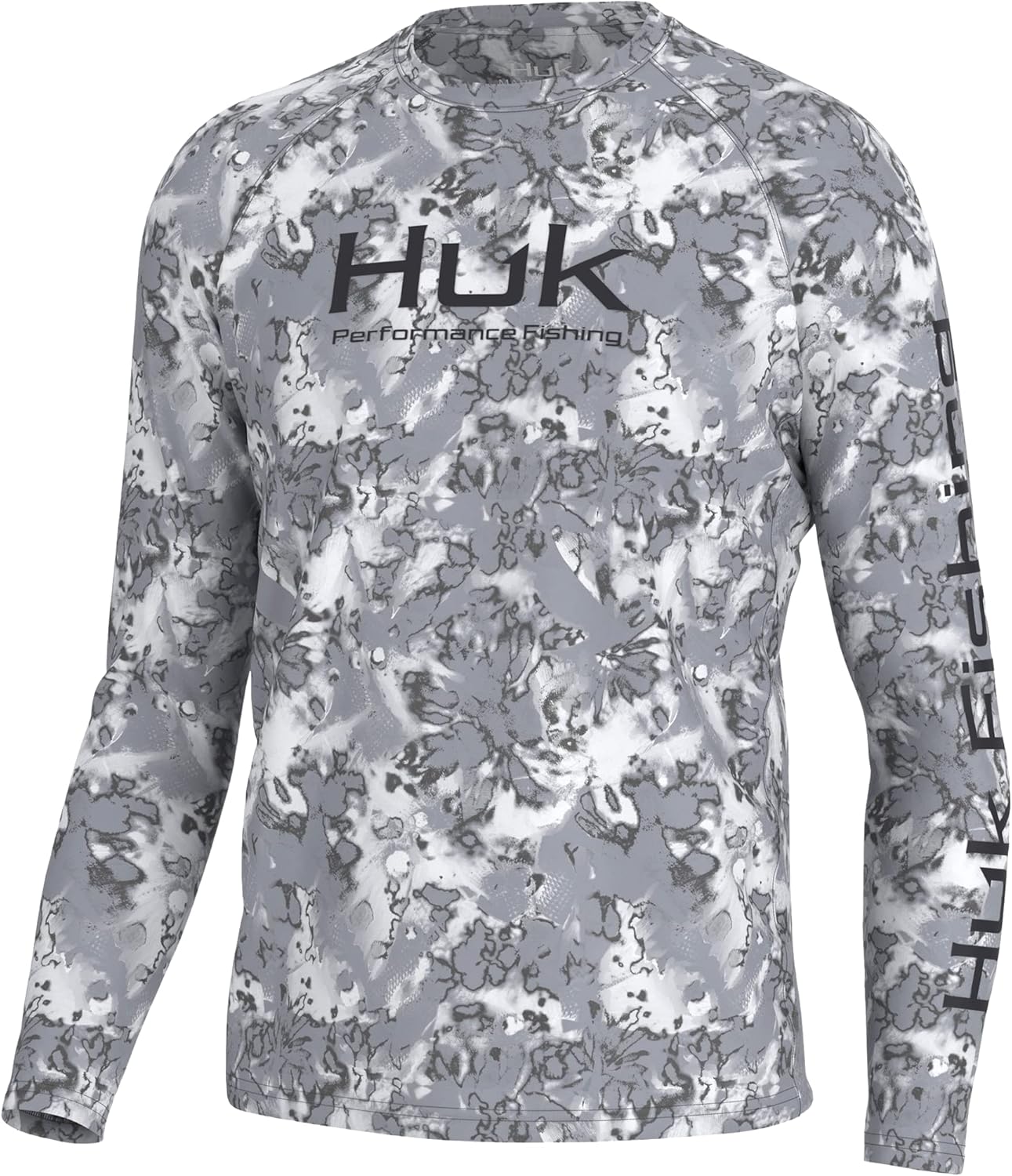 HUK Mens Pursuit Crew Long Sleeve Shirt for Fishing Comfort