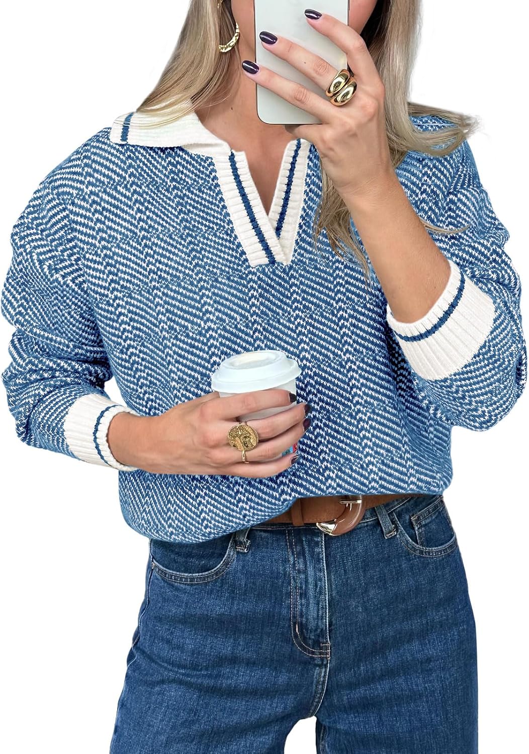 Saodimallsu Womens Fall Sweaters Tops for Cozy Style