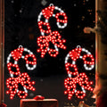 HappyAlley 3 Pack Christmas Window Decorations with Lights