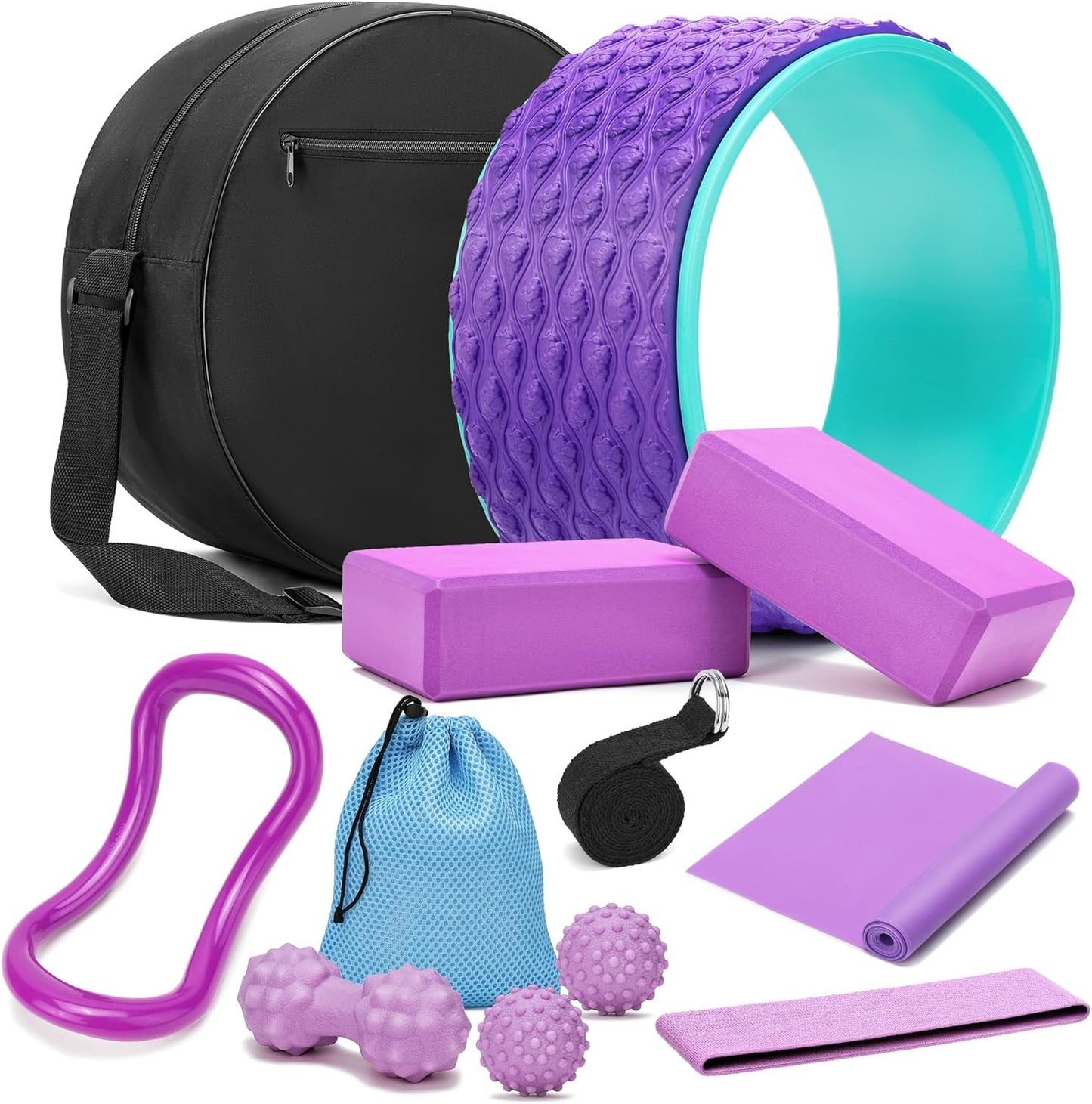 12-in-1 Yoga Wheel Set for Pain Relief