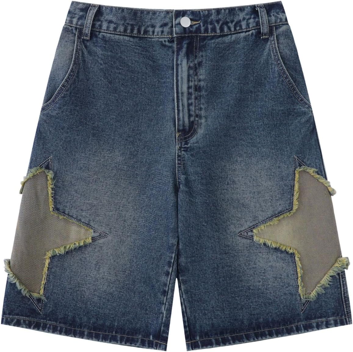 Y2K Blue Denim Shorts for Summer Casual Streetwear Style