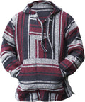 Del Mex Mexican Baja Hoodie Hippie Surf Poncho - Warm Fleece Lined