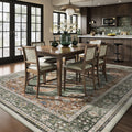 Engiw Sage Green 5x7 Area Rug - Washable Vintage Distressed Rug