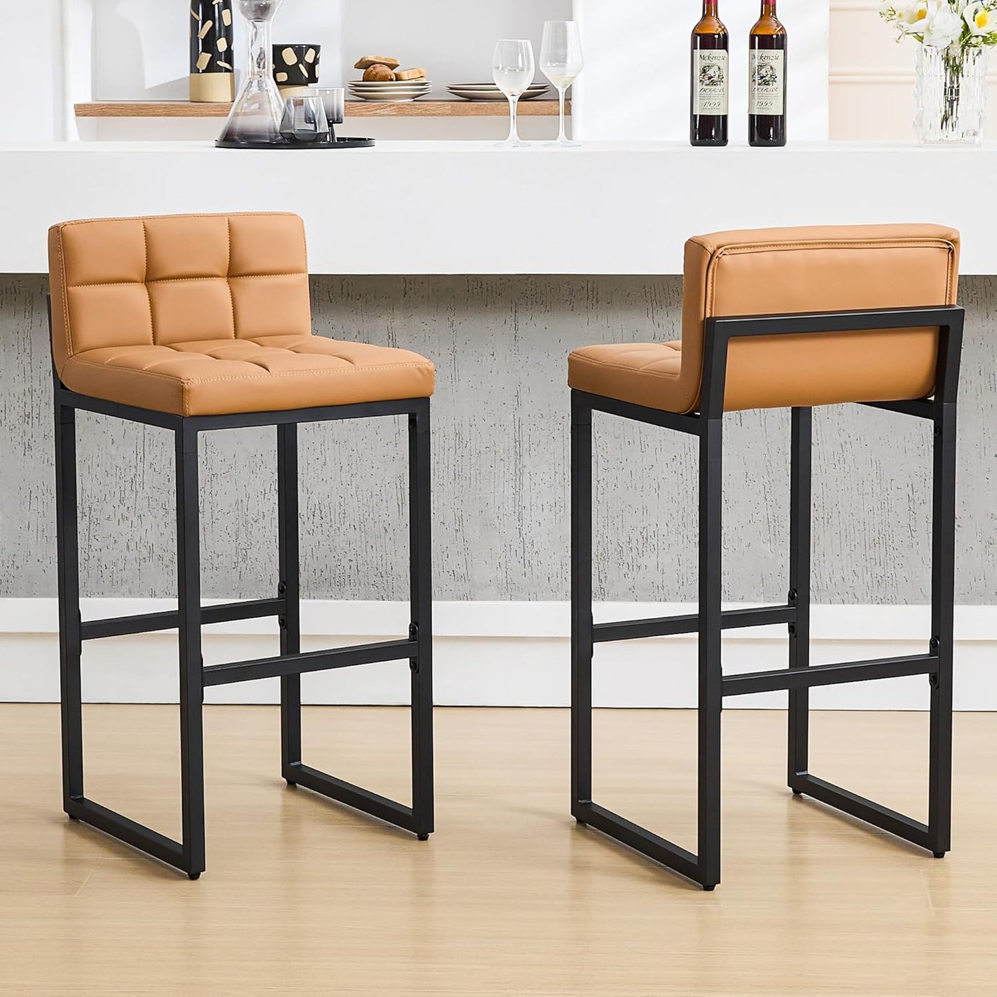 Bar Height Bar Stools Set of 2 for Kitchen Island Comfort