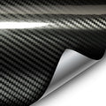 Epoxy High Gloss Black Carbon Vinyl Wrap Film (6ft x 5ft) - Hyper-Real