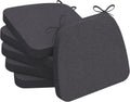 D-Shaped Chair Cushions 2in Thick Dining Chair Pads - Set of 6
