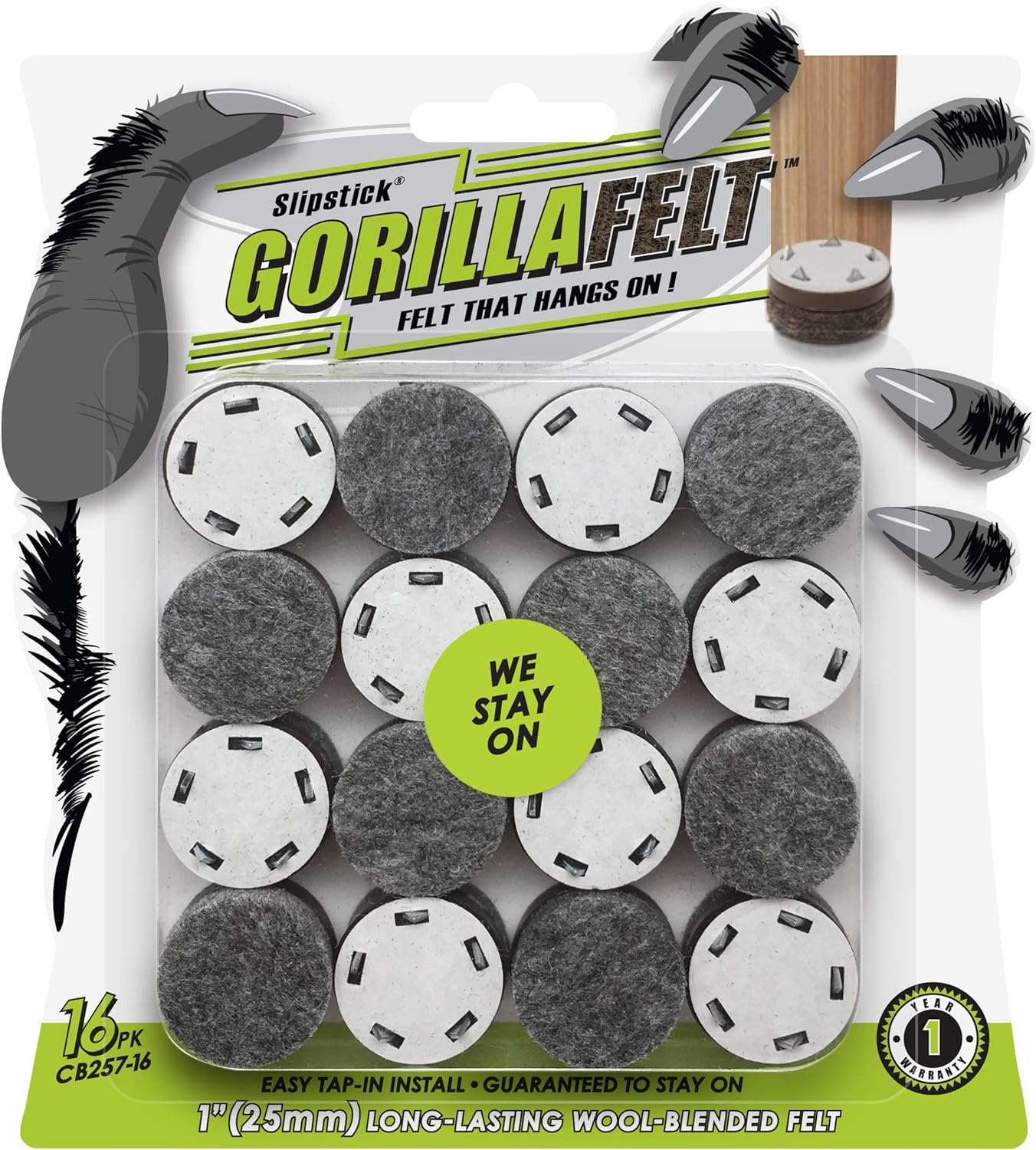 Tap-On Chair Leg Floor Protectors: Stay-On Guarantee