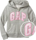 GAP Girls' Logo Hoodie Full Zip Sweatshirt - Warm Everyday Favorite