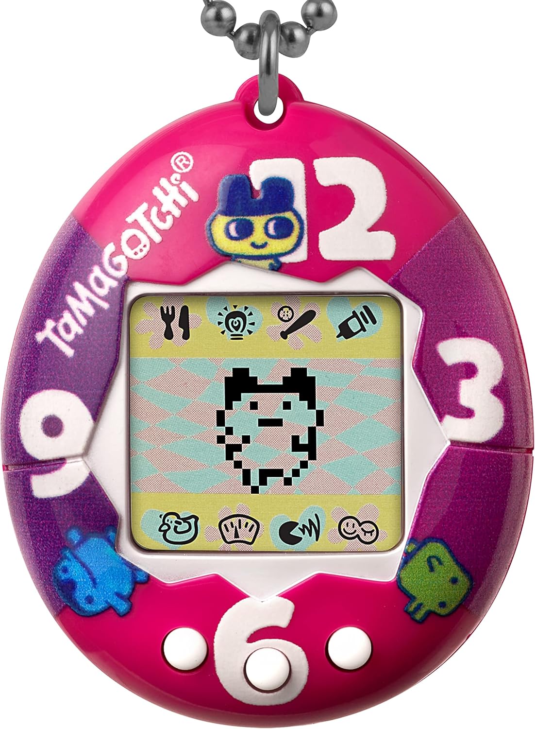Tamagotchi Original Digital Pet - Purple-Pink Clock Edition