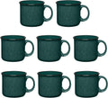 Set of 8 Ceramic Campfire Mugs 15 Oz for Coffee & Tea Lovers